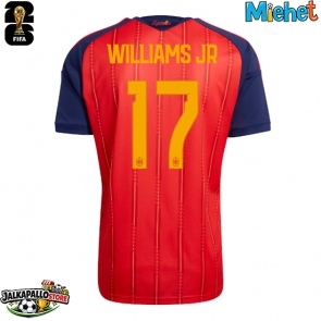 Espanja Nico Williams #17 Kotipaita MM-kisat 2026 Lyhythihainen